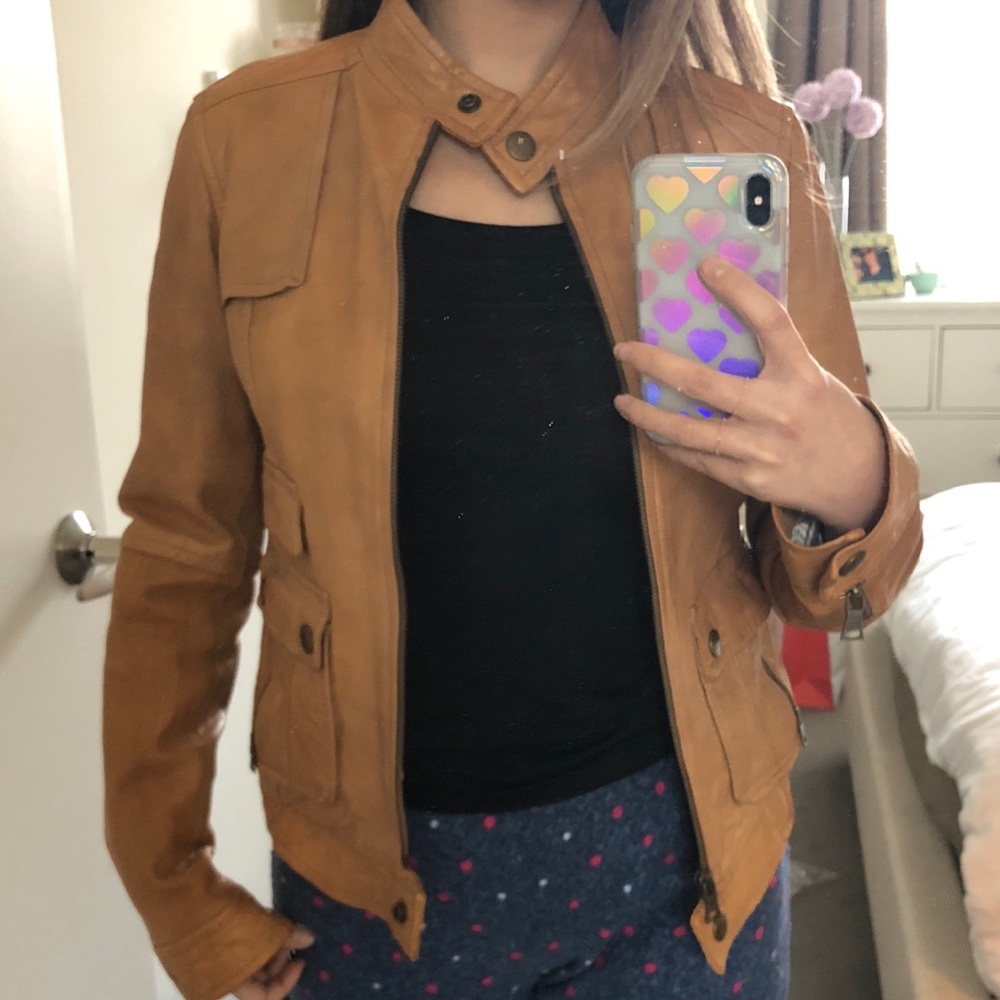 Banana Republic Tan Leather Jacket